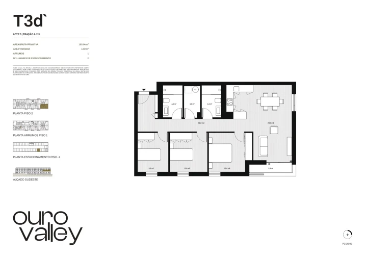Apartamento T3 para Venda em Rio Tinto Planta 1