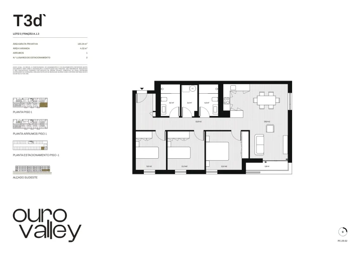 Apartamento T3 para Venda em Rio Tinto Planta 1