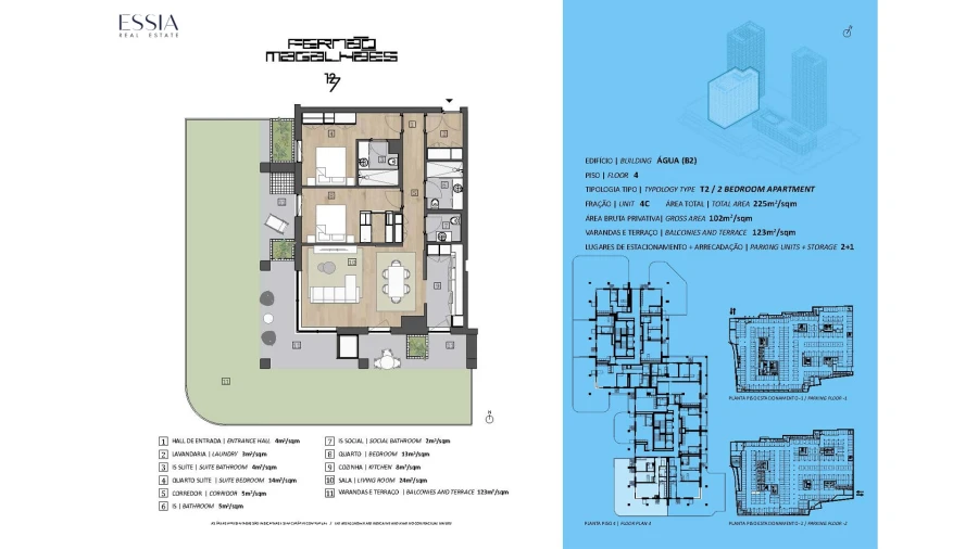 Apartamento T2 para Venda em Bonfim Planta 1