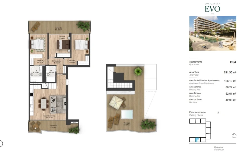 Apartamento T3 para Venda em Faro (Sé e São Pedro) Planta 1