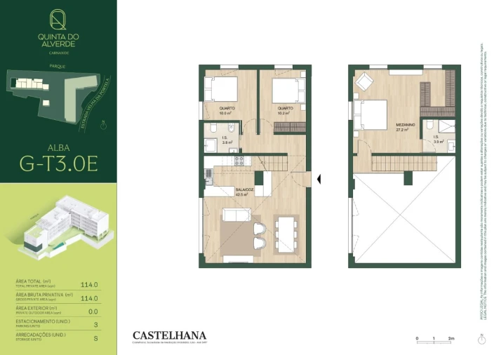 Apartamento T3 para Venda em Carnaxide e Queijas Planta 1