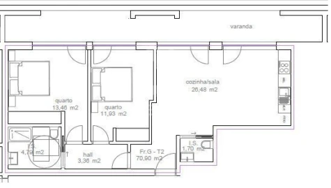 Apartamento T2 para Venda em Tondela e Nandufe