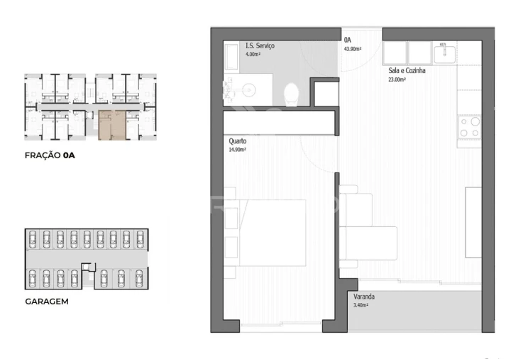 Apartamento T1 para Venda em Vila Praia de Ancora Foto 9