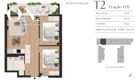 Apartamento T2 para Venda em Vilar de Andorinho