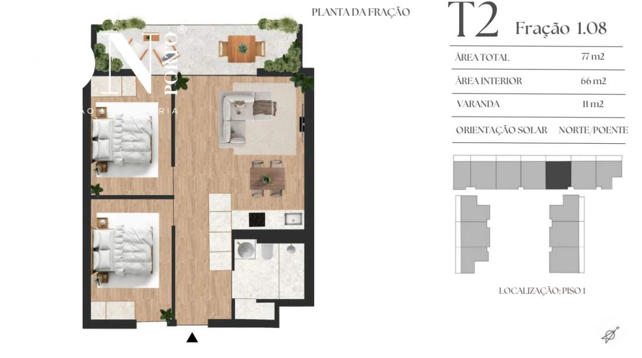 Apartamento T2 para Venda em Vilar de Andorinho Foto 8