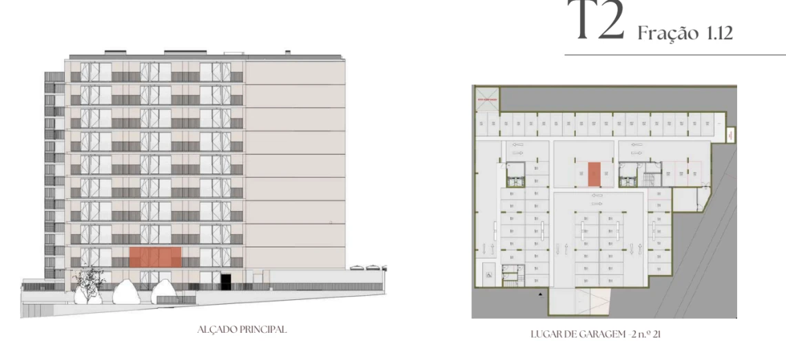 Apartamento T2 para Venda em Vilar de Andorinho Planta 2