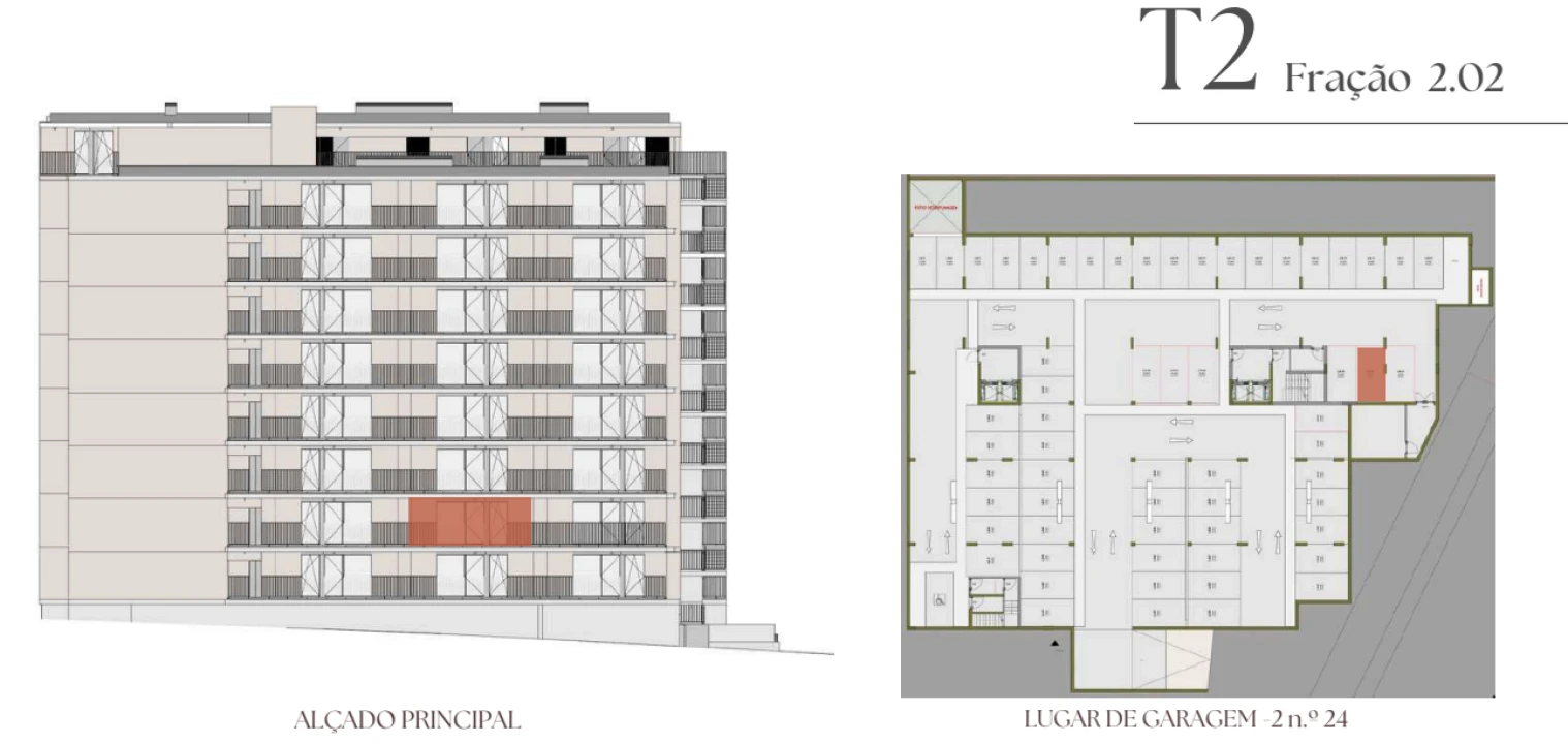 Apartamento T2 para Venda em Vilar de Andorinho Planta 2