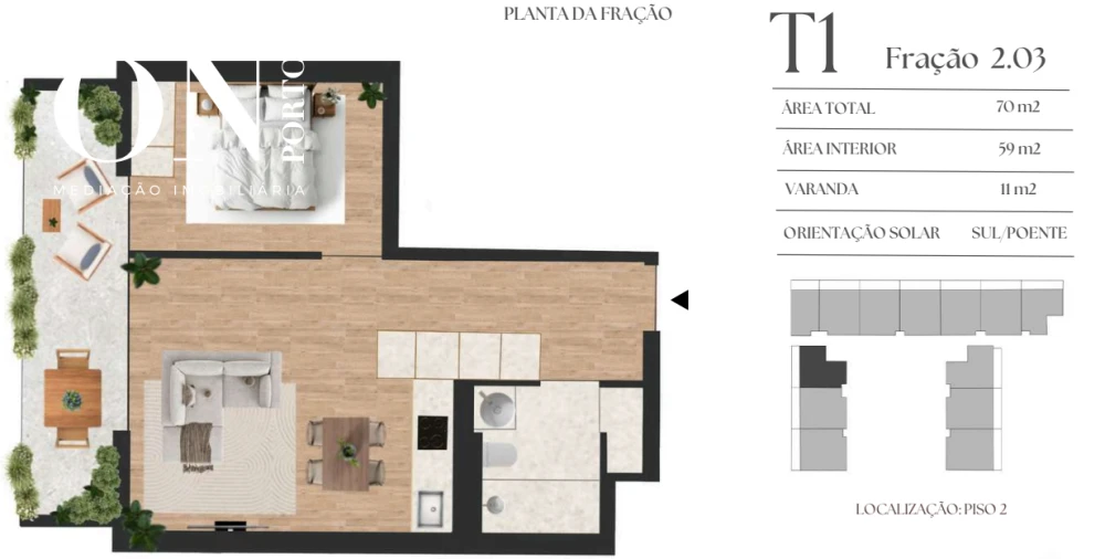 Apartamento T1 para Venda em Vilar de Andorinho Foto 8