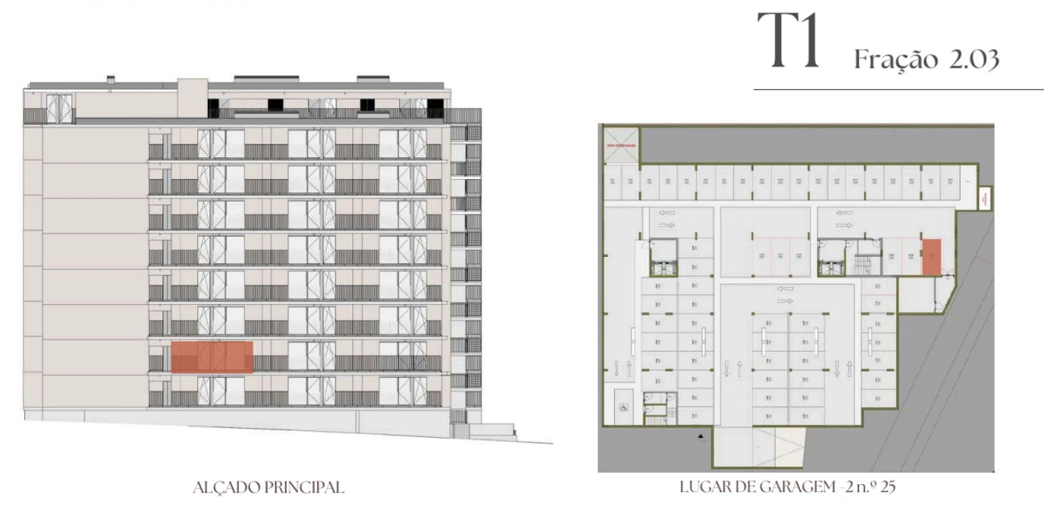 Apartamento T1 para Venda em Vilar de Andorinho Planta 2