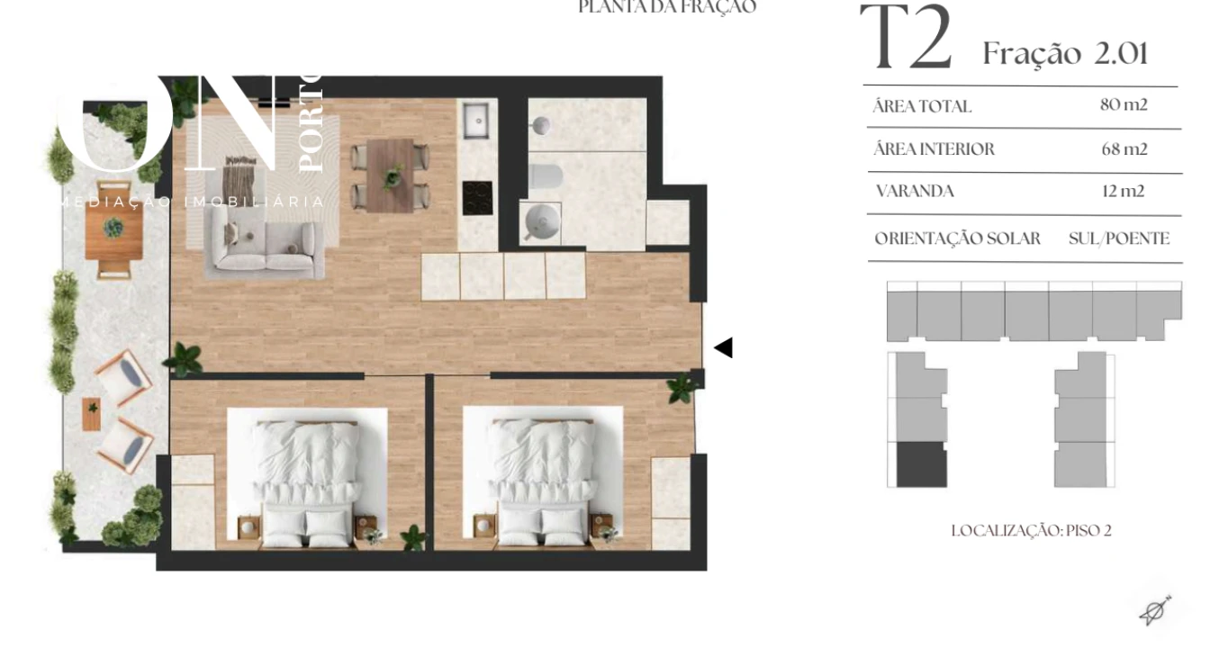 Apartamento T2 para Venda em Vilar de Andorinho Foto 8
