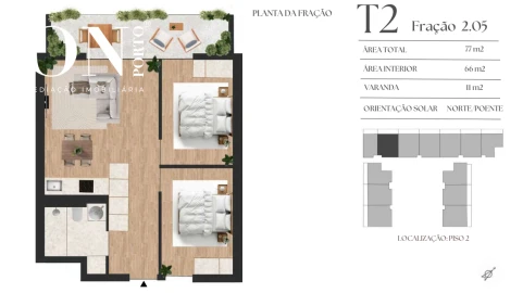 Apartamento T2 para Venda em Vilar de Andorinho