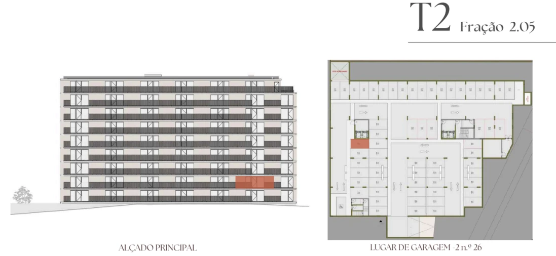 Apartamento T2 para Venda em Vilar de Andorinho Planta 2