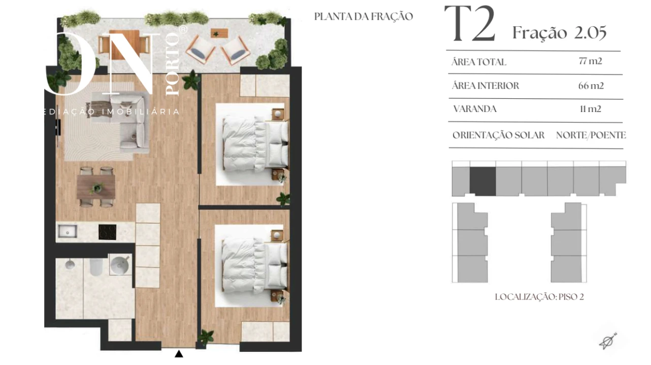 Apartamento T2 para Venda em Vilar de Andorinho Foto 8