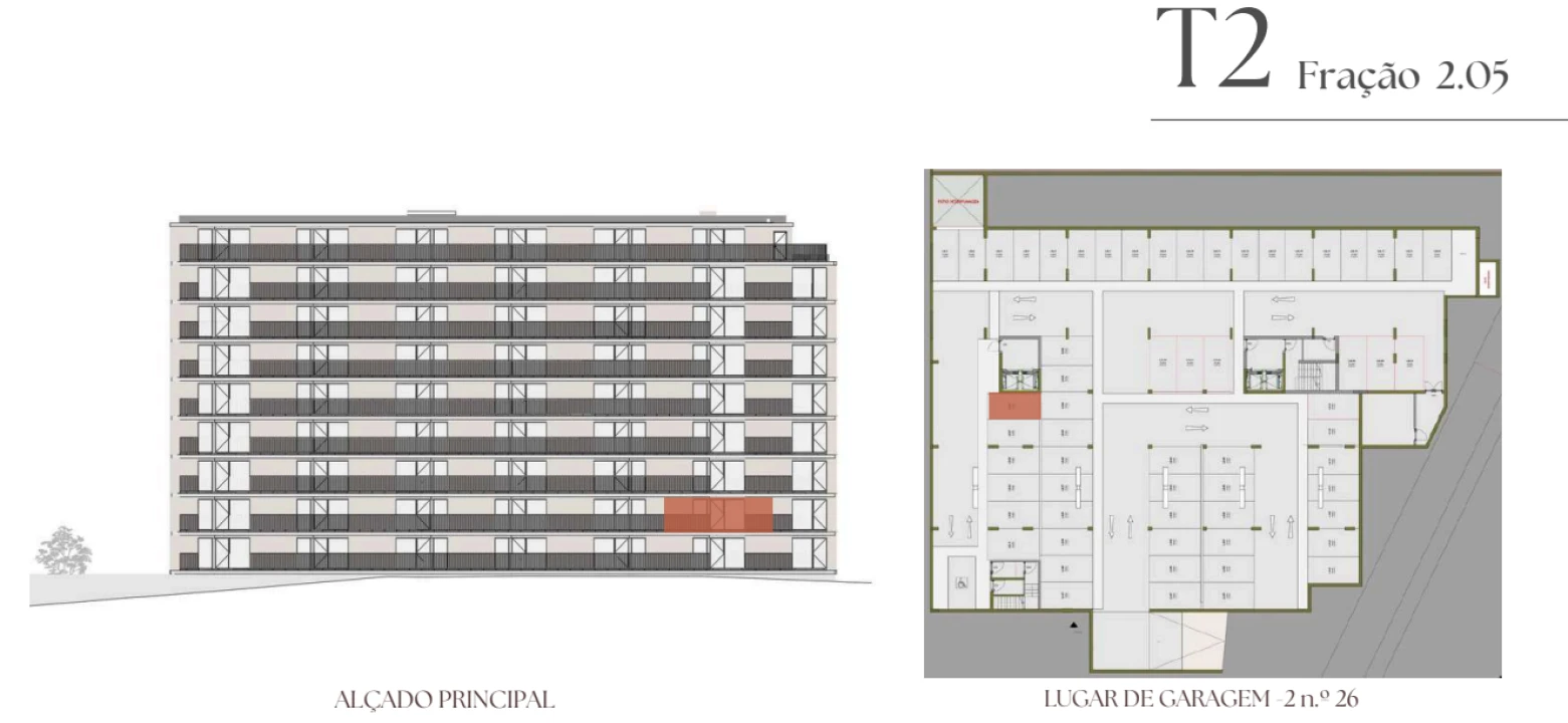 Apartamento T2 para Venda em Vilar de Andorinho Planta 2