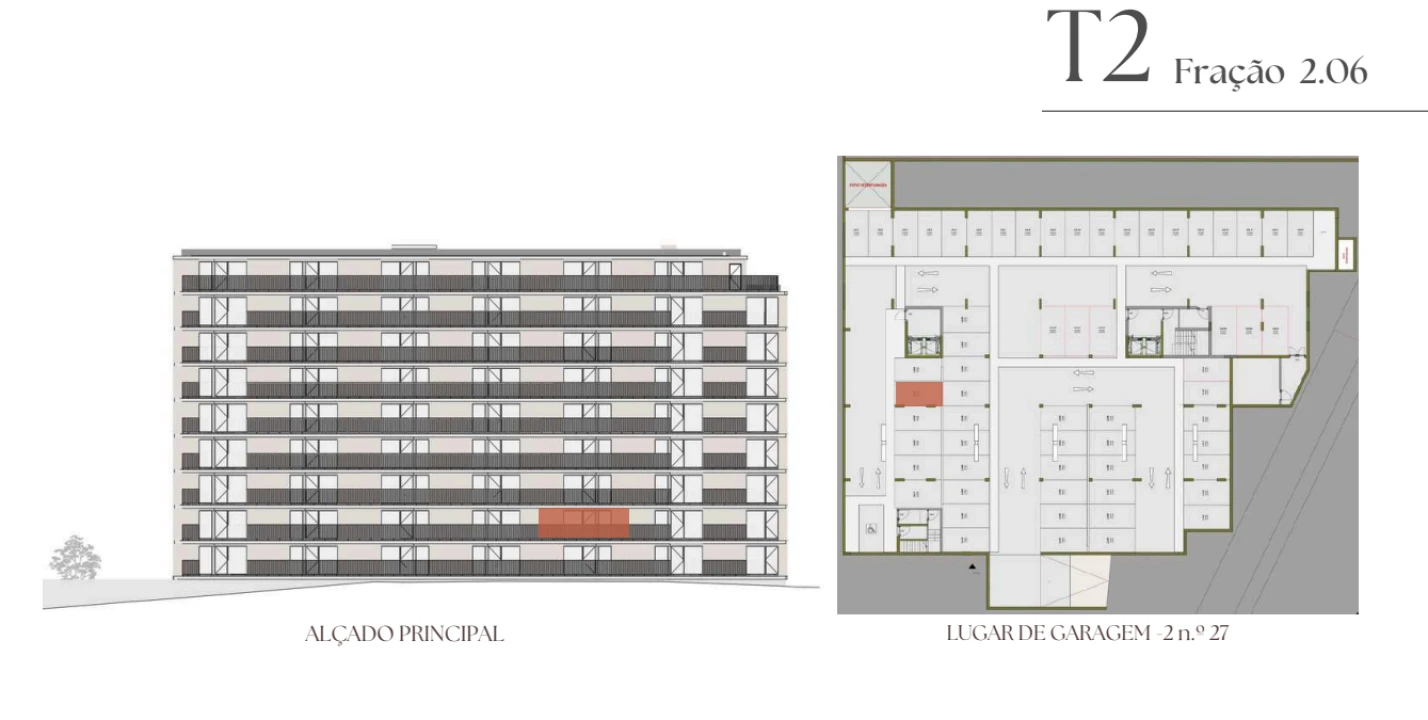 Apartamento T2 para Venda em Vilar de Andorinho Planta 2