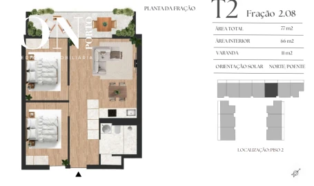 Apartamento T2 para Venda em Vilar de Andorinho