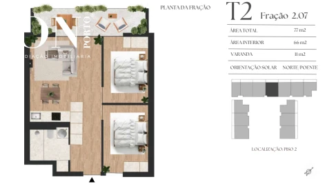Apartamento T2 para Venda em Vilar de Andorinho