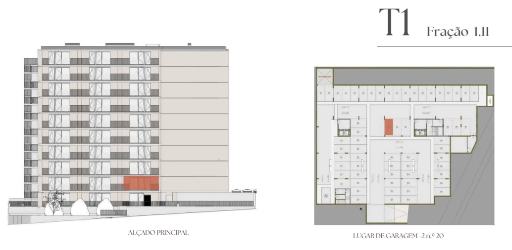 Apartamento T1 para Venda em Vilar de Andorinho Planta 2