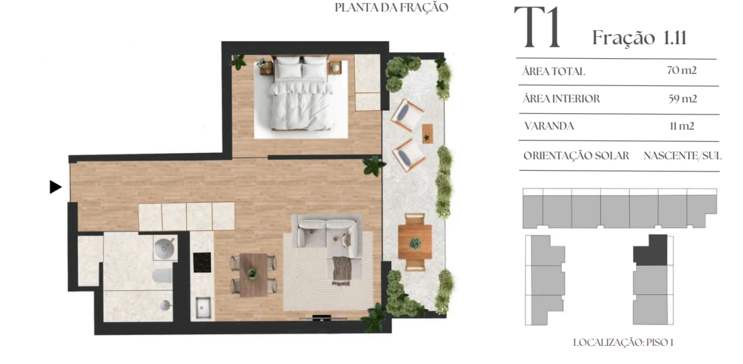 Apartamento T1 para Venda em Vilar de Andorinho Foto 8