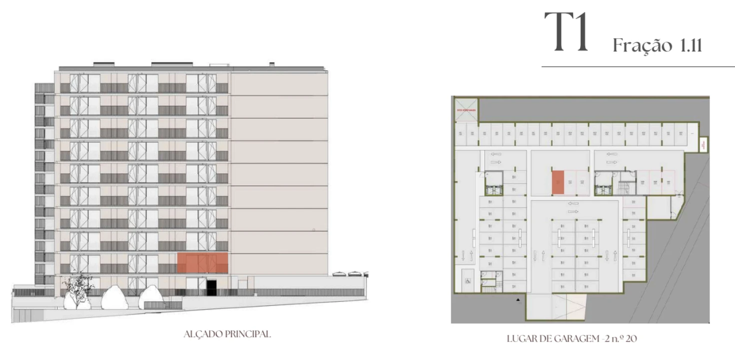 Apartamento T1 para Venda em Vilar de Andorinho Planta 2