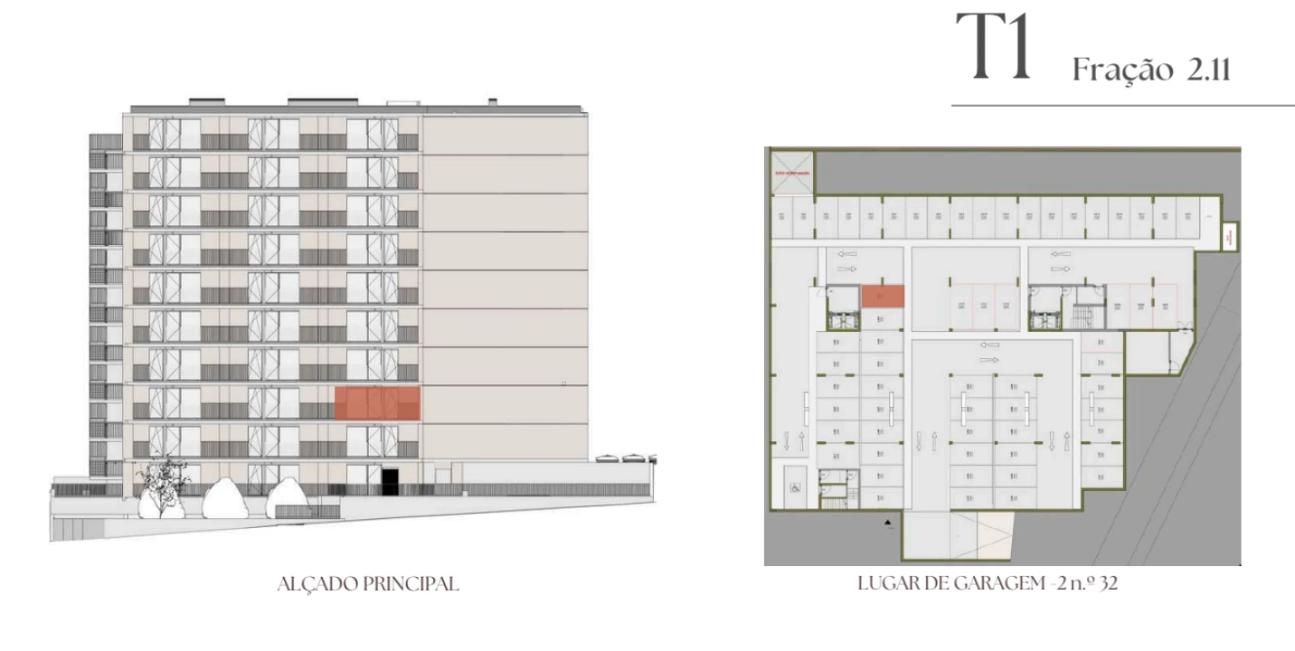 Apartamento T1 para Venda em Vilar de Andorinho Planta 2