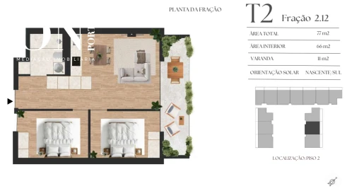 Apartamento T2 para Venda em Vilar de Andorinho
