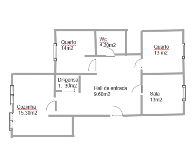 Apartamento T2 para Venda em Alto do Seixalinho, Santo André e Verderena Planta 1
