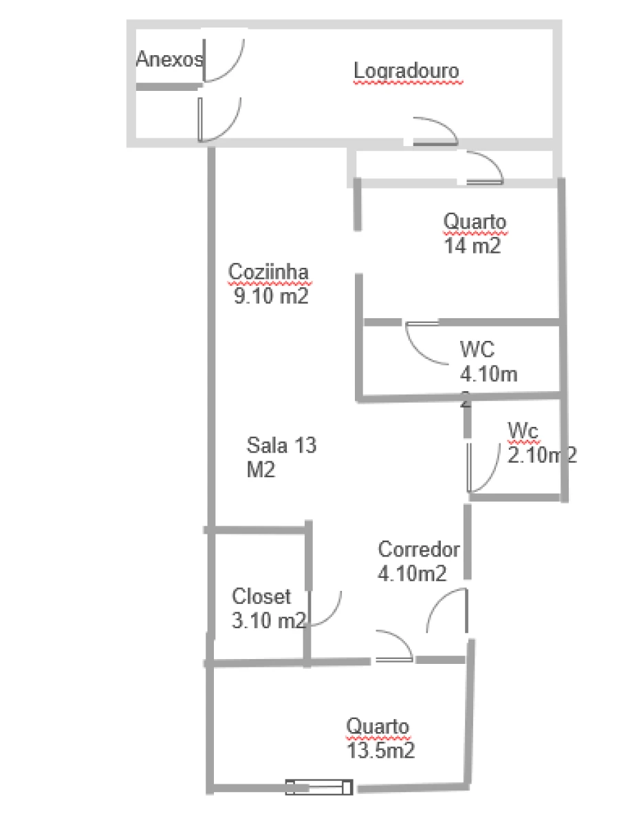 Apartamento T1 para Venda em Baixa da Banheira e Vale da Amoreira Planta 1