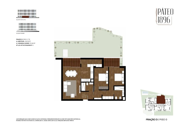 Apartamento T2 para Venda em São João da Madeira Planta 1