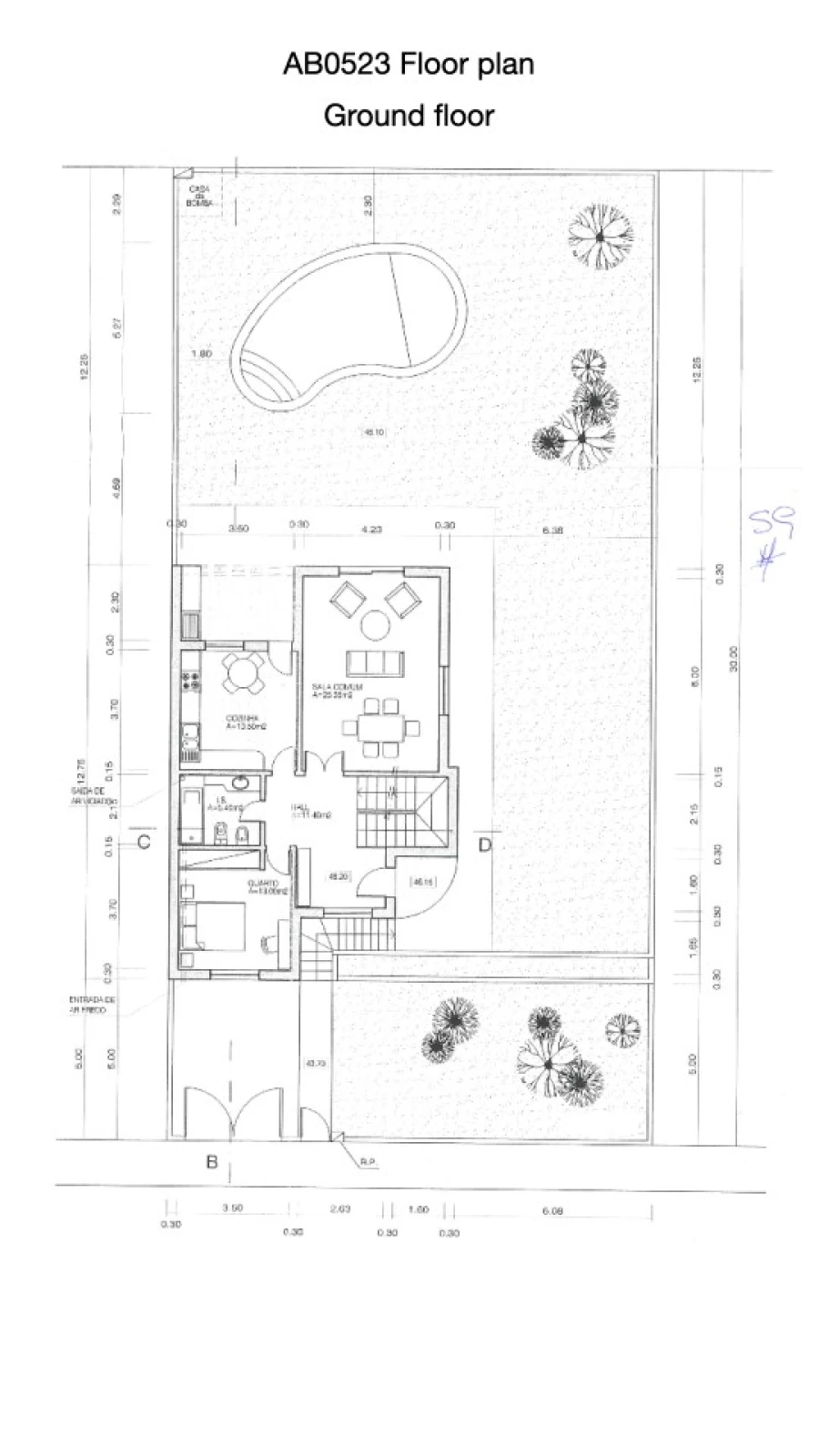 Moradia T2 para Venda em Odiaxere Planta 1