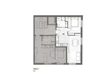 Apartamento T1 para Venda em Nazare