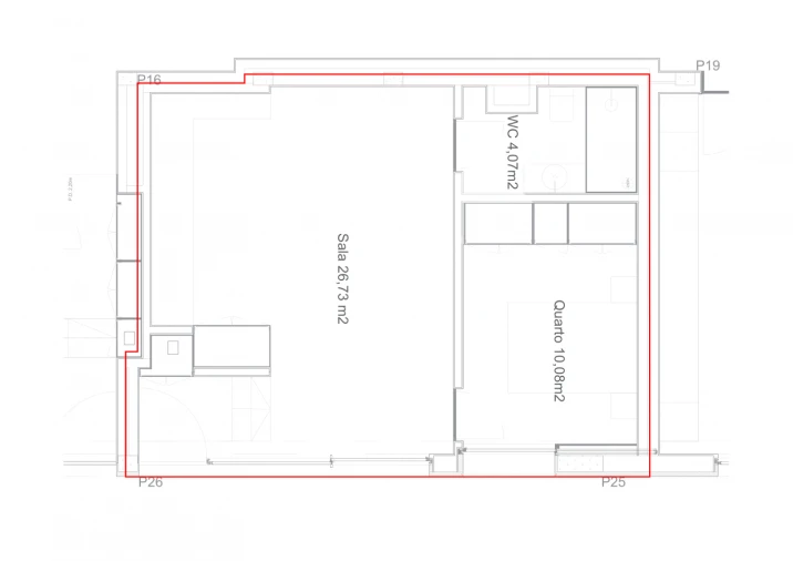 Apartamento T1 para Venda em Matosinhos e Leça da Palmeira Planta 1