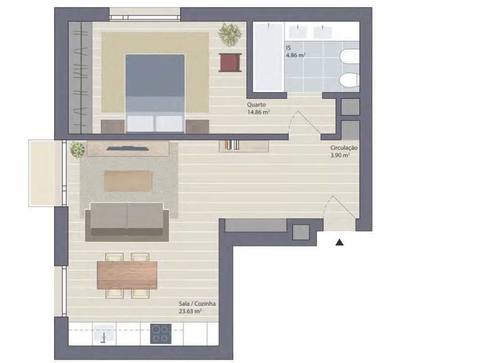 Apartamento T1 para Venda em Seixal, Arrentela e Aldeia de Paio Pires Planta 2