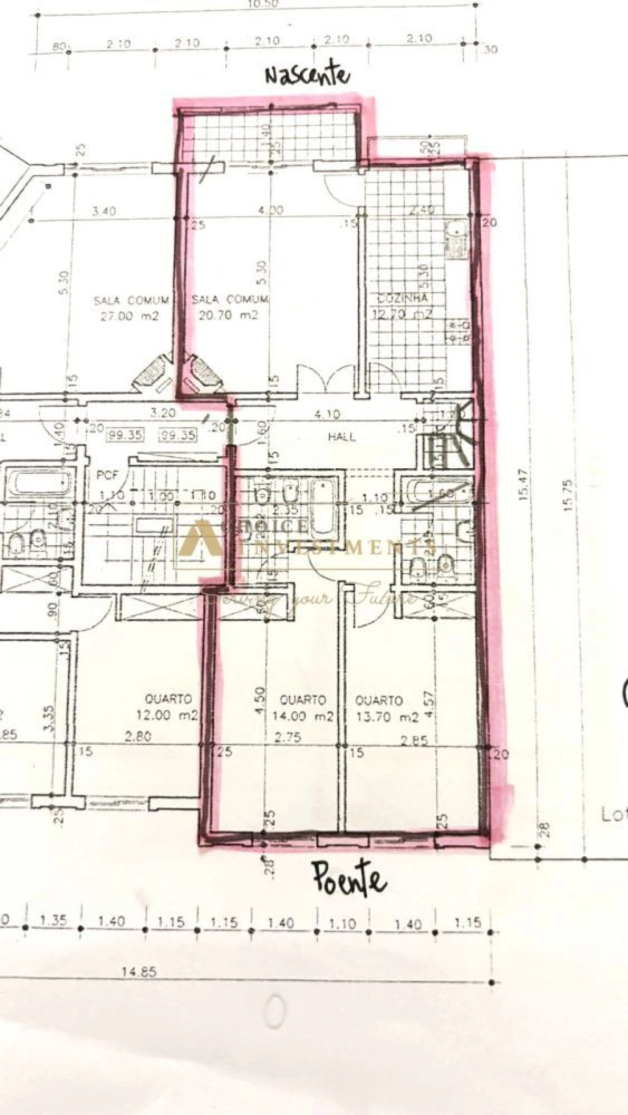 Apartamento T3 para Venda em Carcavelos e Parede Foto 42