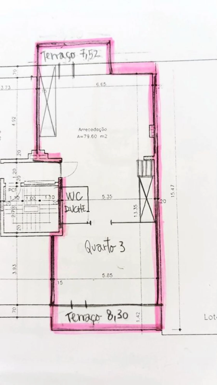 Apartamento T3 para Venda em Carcavelos e Parede Planta 1