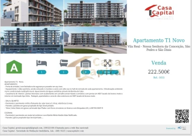 Apartamento T1 para Venda em Nossa Senhora da Conceição, São Pedro e São Dinis
