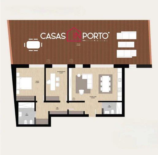 Apartamento T2 para Venda em Silvalde Planta 1
