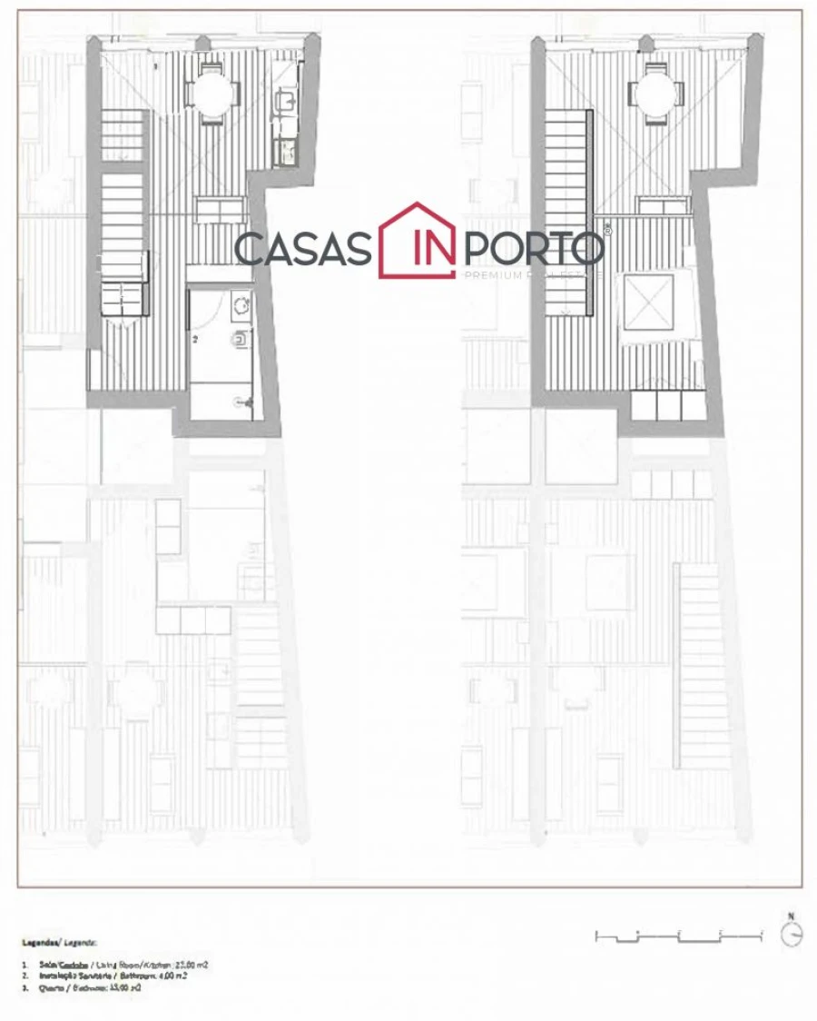 Apartamento T1 para Venda em Matosinhos e Leça da Palmeira Planta 1