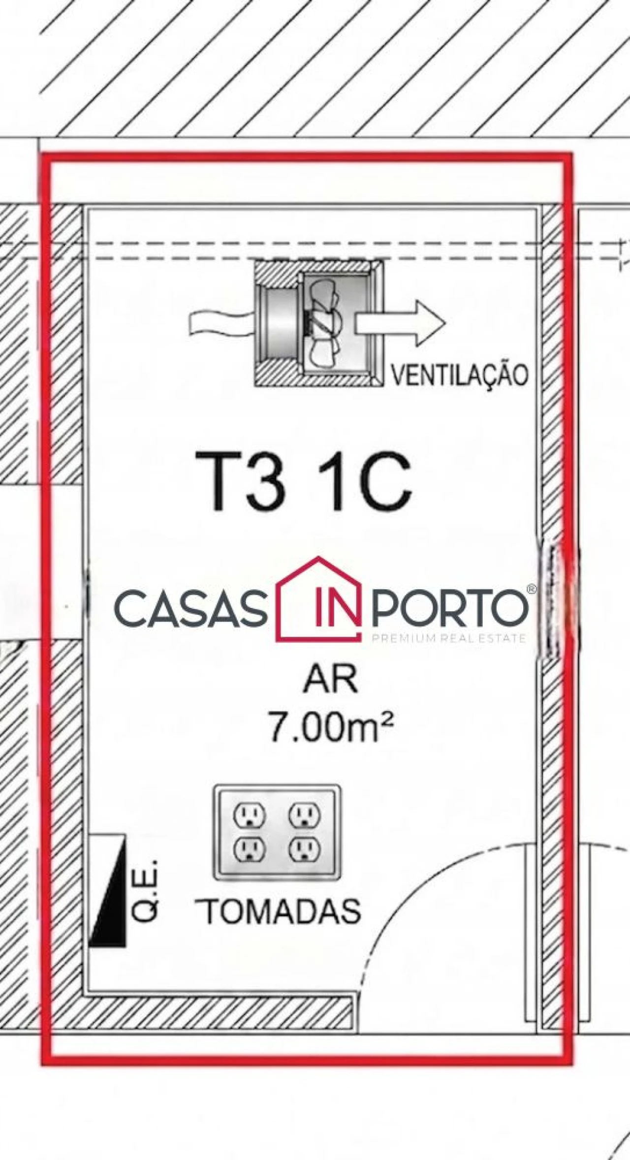 Apartamento T3 para Venda em São Mamede de Infesta e Senhora da Hora Planta 3