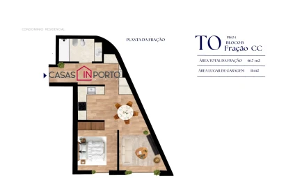 Apartamento T0 para Venda em Paranhos