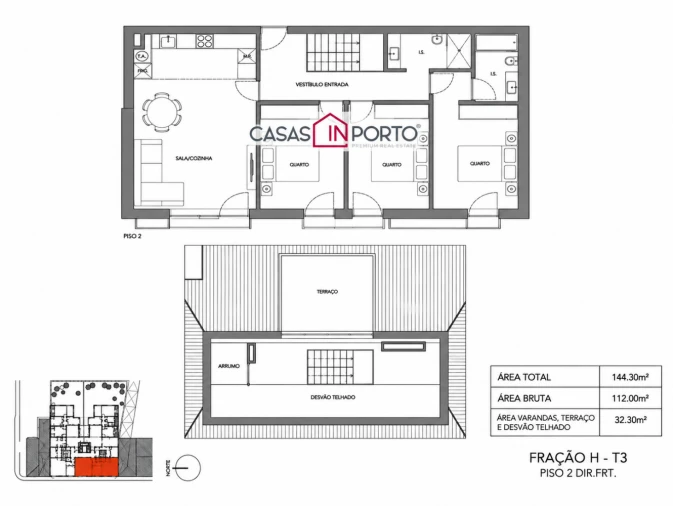 Apartamento T3 para Venda em Campanhã Planta 1