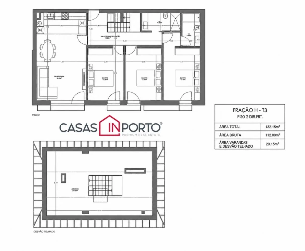 Apartamento T3 para Venda em Campanhã Planta 1