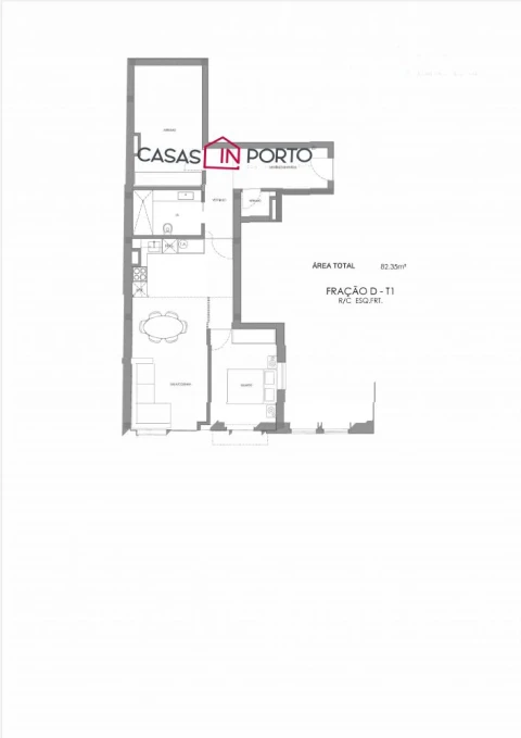 Apartamento T1 para Venda em Campanhã