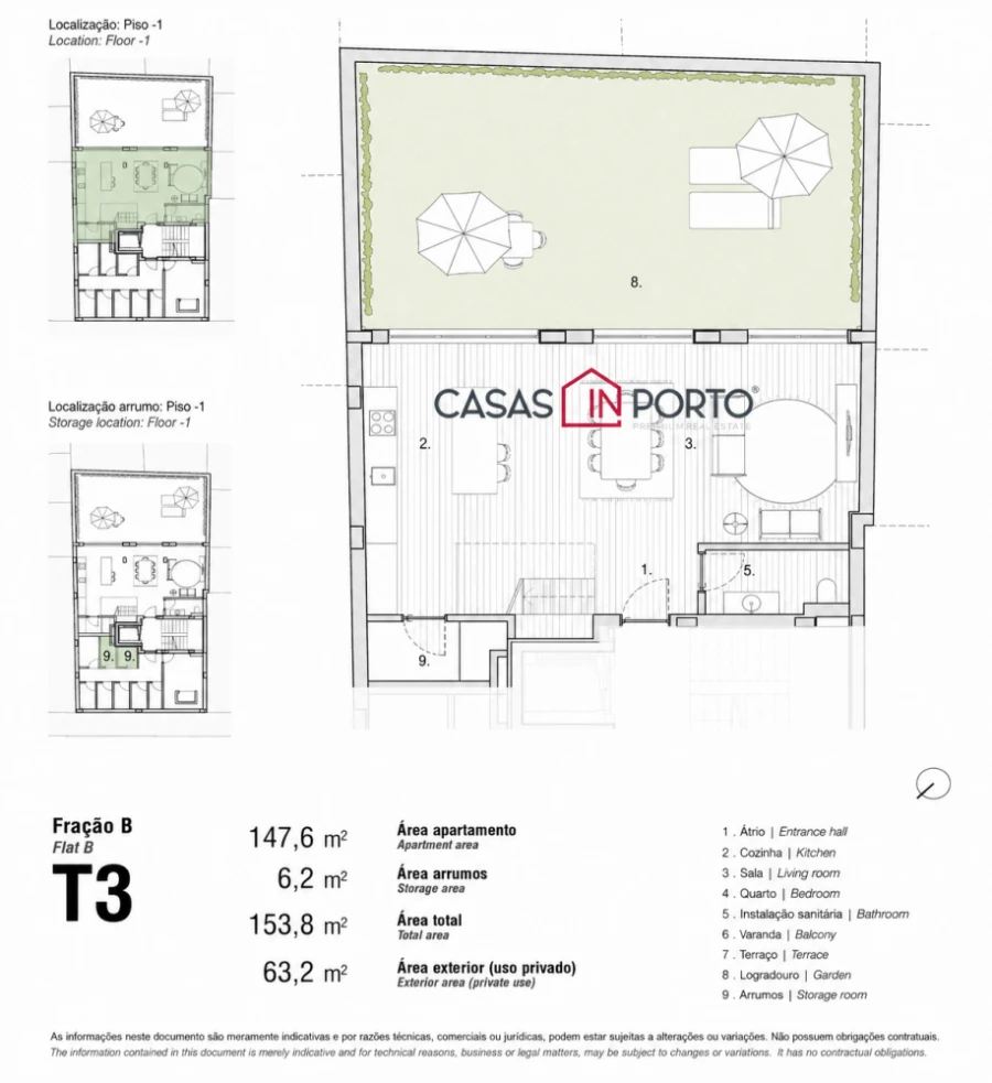 Apartamento T3 para Venda em Paranhos Planta 1