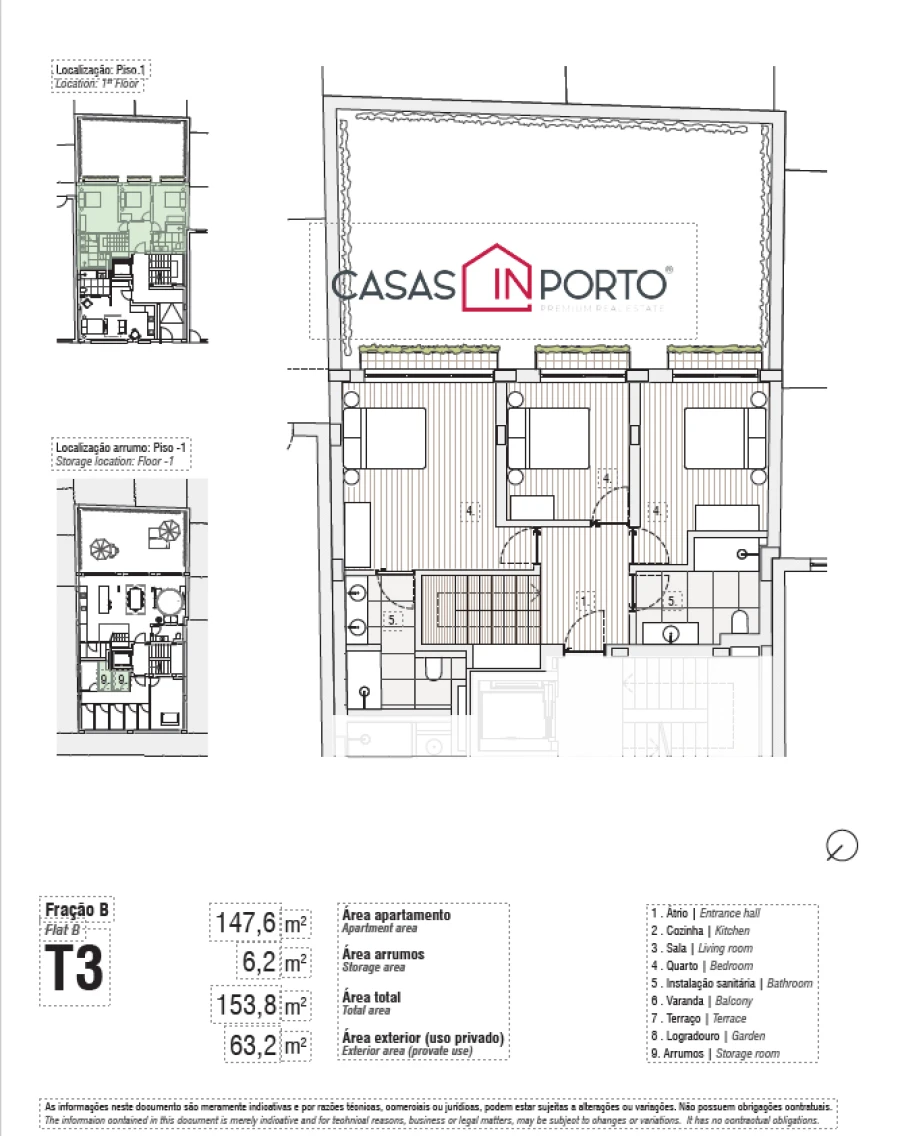 Apartamento T3 para Venda em Paranhos Planta 2