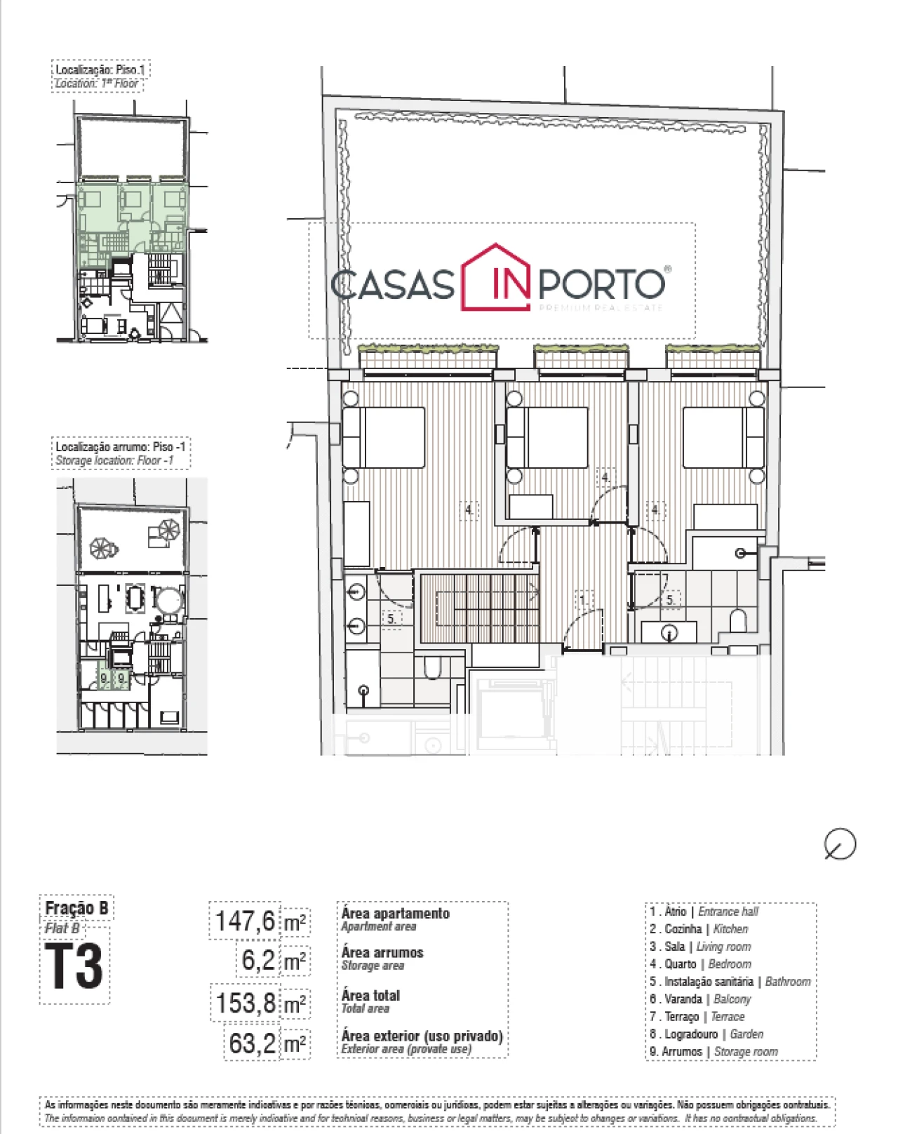 Apartamento T3 para Venda em Paranhos Planta 2