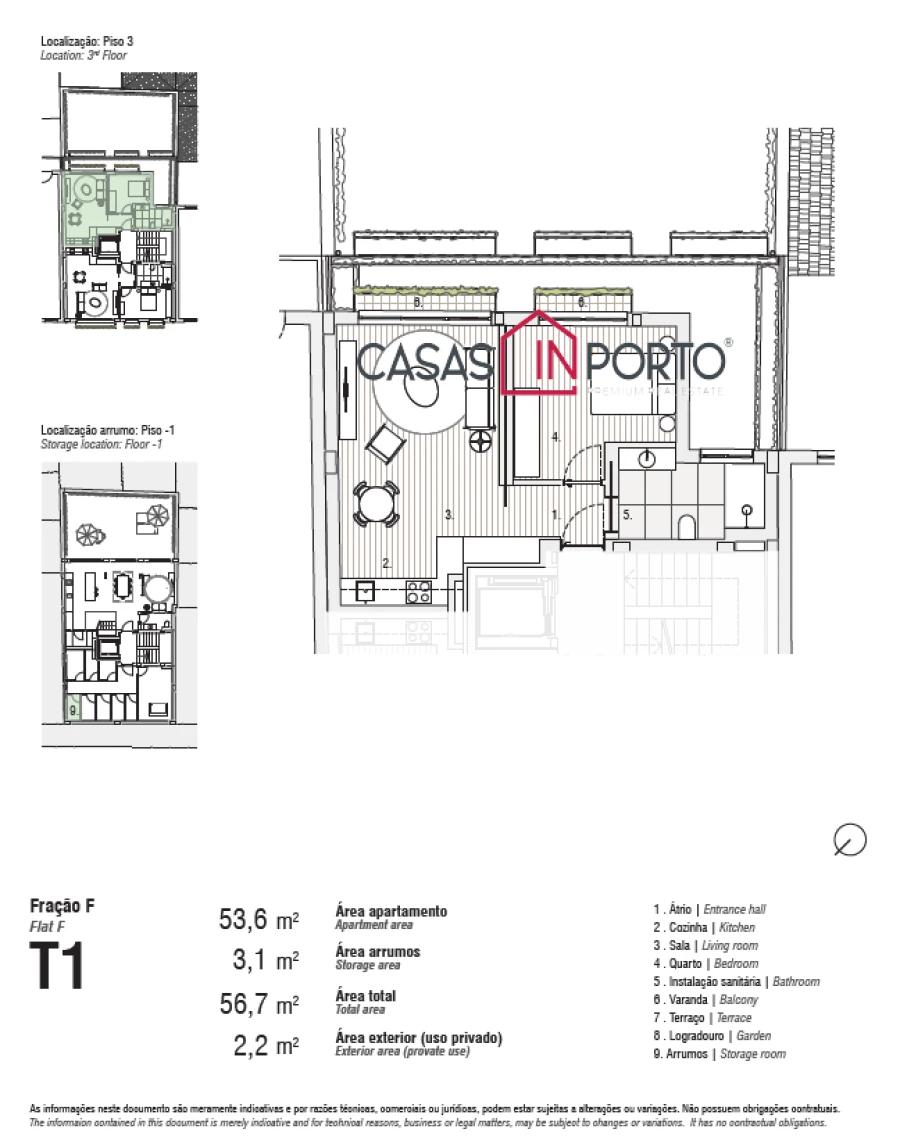 Apartamento T1 para Venda em Paranhos Planta 1