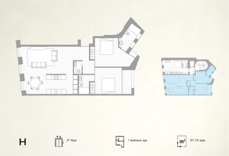Apartamento T2 para Venda em Cedofeita, Santo Ildefonso, Sé, Miragaia, São Nicolau e Vitória Planta 1