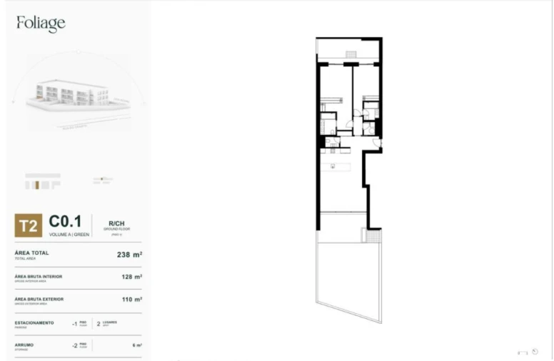Apartamento T2 para Venda em Aldoar, Foz do Douro e Nevogilde Planta 1