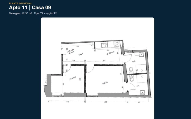 Apartamento T1 para Venda em Santa Marinha e São Pedro da Afurada Planta 1